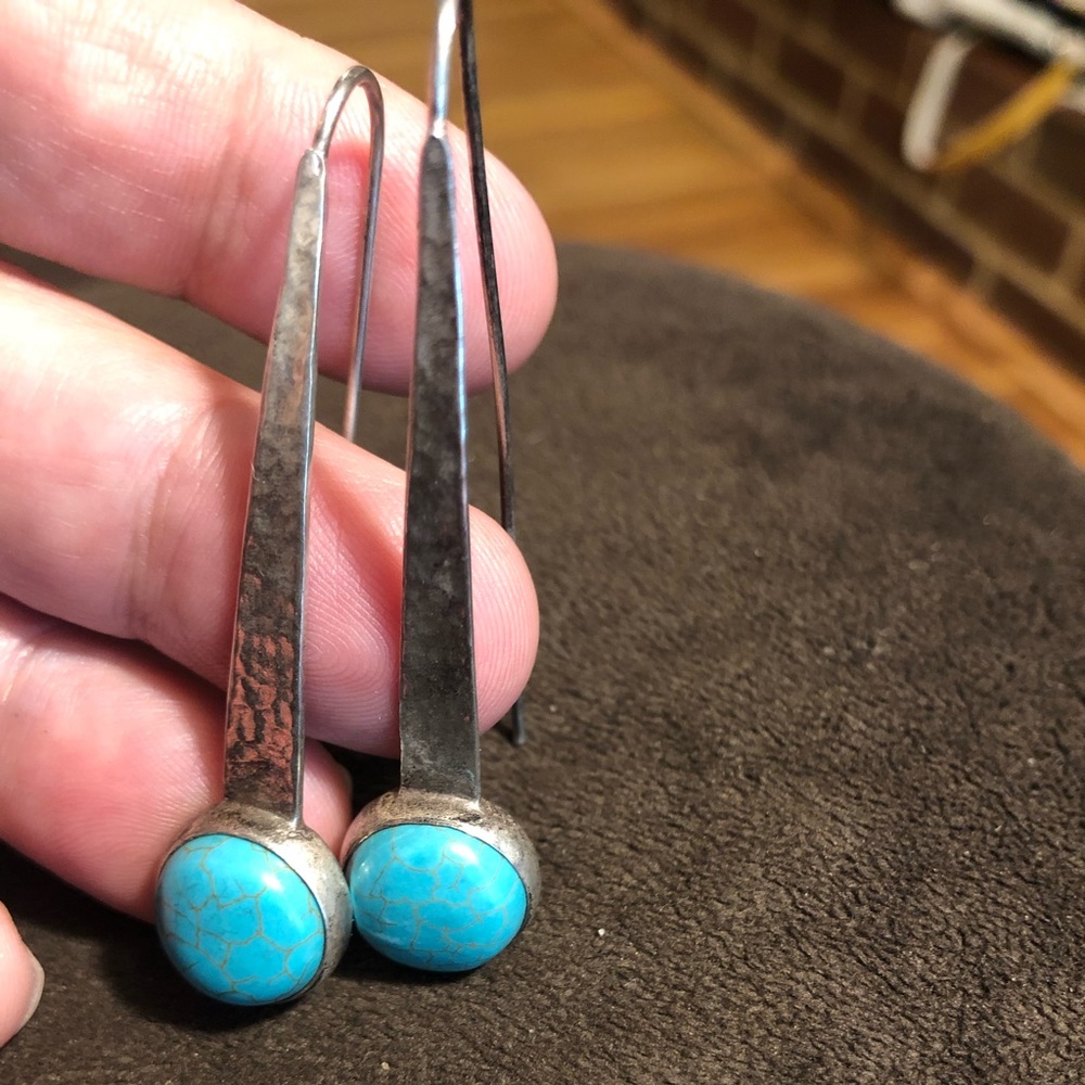 Silpada SS Retired Turquoise earrings
